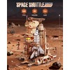 ROBOTIME 3D Space Shuttle Wooden Puzzle for Adults, Dynamic Rocket
