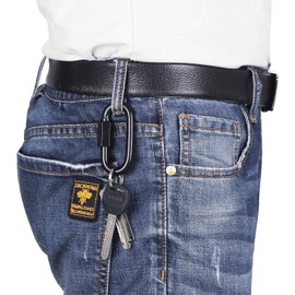 Quluxe Heavy Duty D Shape Chain Locking, M4 4MM Chain Quick Link Connector- Black (Pack of 6)