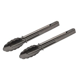 BBQ Buddy Tongs for Cooking - 2 Pieces Metal Tongs - Stainless Steel BBQ Tongs for Serving Food - Barbecue Tools