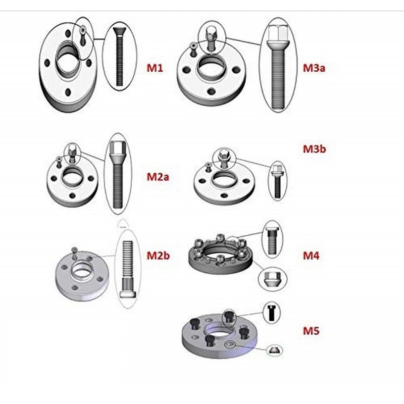 Sparco 051STB04 Set of 2 Specific wheel Spacers