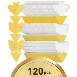 vertmuro 120 Pack Fruit Fly Traps for Indoor Outdoor, 3 Shapes Yellow Sticky Bug Traps, Double-Side Fungus Gnat Killer for Houseplants, Mosquitos, Flying Insects