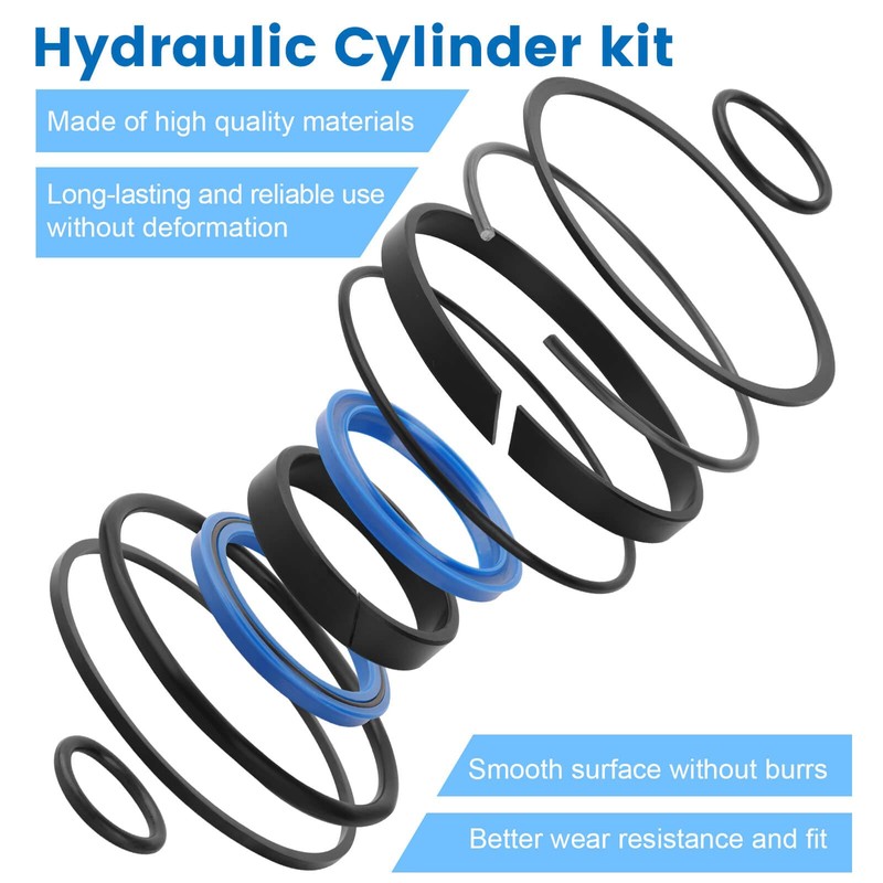 Hydraulic Log Splitter Cylinder Rebuild Seal Kit for 4.0" Bore