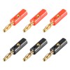 sourcing map 6 Pieces 4 mm Banana Plug Speaker Cable
