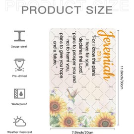 Christian Jeremiah 29:11 Metal Tin Sign For I Know The Plans I Have For You Jeremiah 29:11 Poster Bible Verse Scripture Wall Decor Church Religious Wall Decor Christian Quote Metal Plaque 8x12 Inch