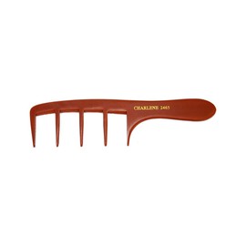 CHARLENE Handmade Bone Comb Anti-Static Chemical Heat Resistant Smooth Combout (#2465 Frizzy Curl Lift Comb)