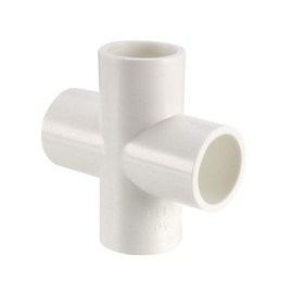 uxcell PVC Pipe Fitting 4 Way Cross Schedule 40 20mm Socket Tee Corner Fittings White 6pcs