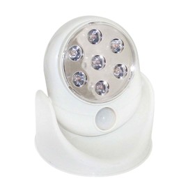 Motion Activated Cordless Light 7 LEDs in White Porches Decks Patios Pathway Stairs