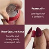 30PCS Short Almond Press-On Nails – Burgundy Fake Nails with