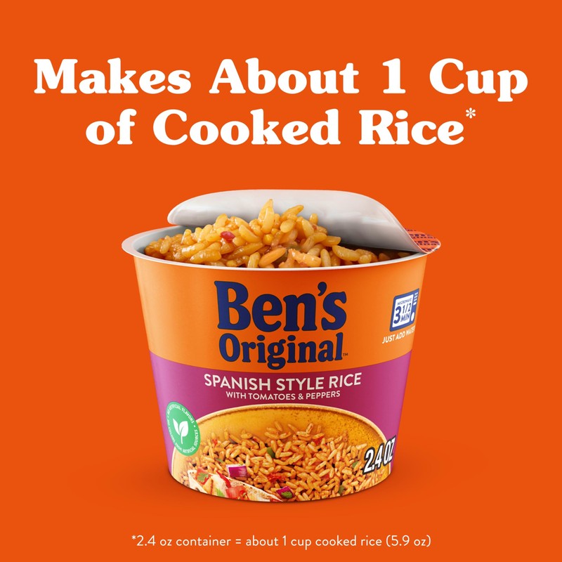 BEN'S ORIGINAL Spanish Style Rice Single Serve Cup, Snack or