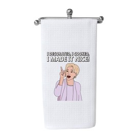 WCGXKO Inspired Gift I Decorated I Cooked I Made It Nice Flour Sack Kitchen Towel Dish Cloth Housewarmin Gift (I Decorated Towel)