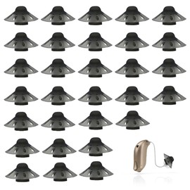 30 Pcs Hearing Aid Domes, Hearing Aid Accessories Parts for Seniors with Hearing Loss, Washable Replacement Hearing Aid Ear Tips