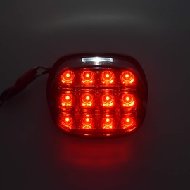 CARGLETRUE LED Tail Brake Light Fit For Harley Sportster 883 1200 Softail Fatboy Dyna Low Rider Touring Electra Glide (Smoke)