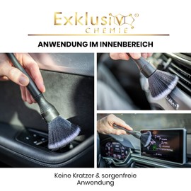 Exklusiv Chemie Detailing Pinsel Set Ultrasoft | Auto Reinigungspinsel 2er Set |Für empfindliche Oberflächen | Professionelle Autopflege
