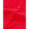 HahaNice Girls Long Sleeve Cardigans School Sweater 2Y-7Y, red