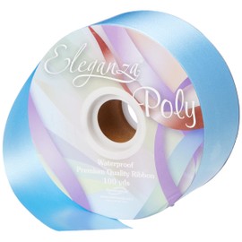 Eleganza Waterproof Poly Ribbon, Light Blue, 50 mm x 91 m