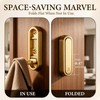 Folding Wall Hooks, 2 Pack Gold Heavy Duty Coat Hooks,