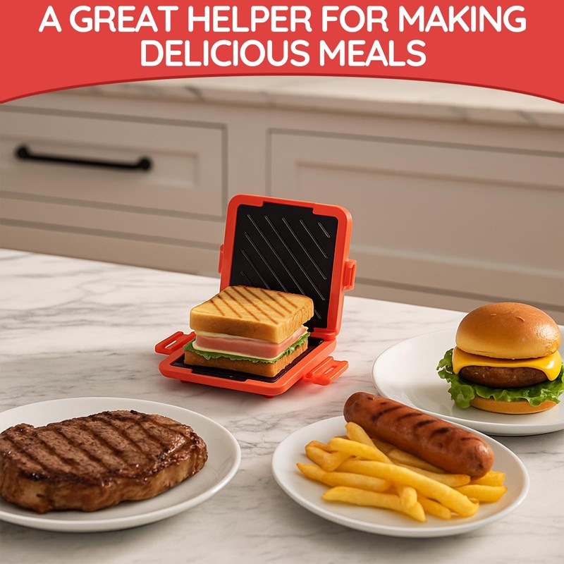 Microwave Toastie Sandwich Maker, Sandwich Toast Maker Press,Toast Panini Press,Dishwasher