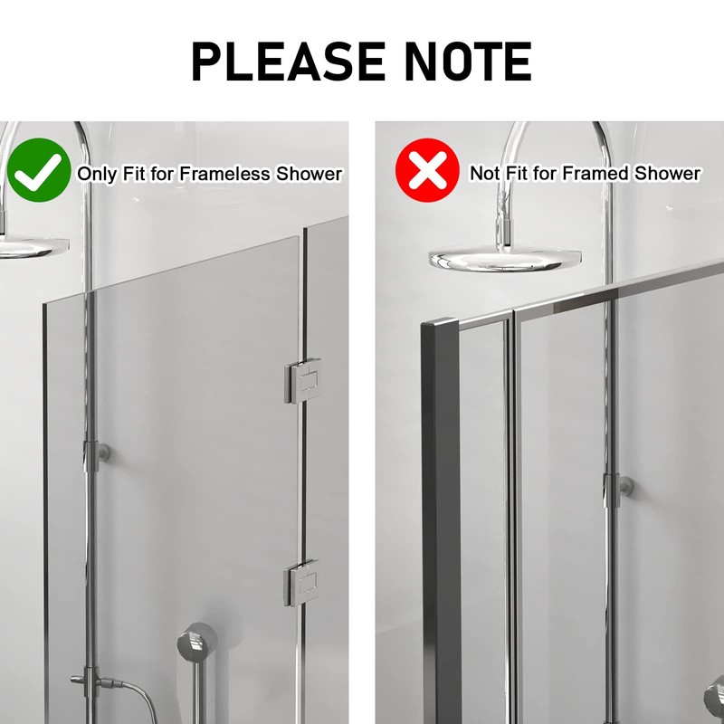 KITHOLD 2 Pack Shower Door Hooks, 7 Inch Extended Over