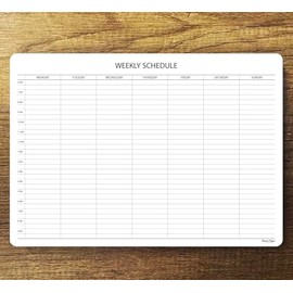 Schedule Pad, Tear Off Undated Weekly Planner Notepad, A4 Size (8,3" X 11,7"), Premium Thick Paper with Cardboard Back Support, Weekly Desk Planner by CLEVER SIGNS