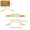Amerdeco 10 Pack Brushed Gold Cabinet Pulls 3 Inch(76mm) Hole