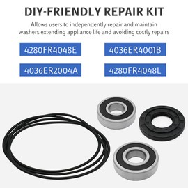 GOLKNHA Front Load Washer Tub Bearings and Seal Kit Fit for Kenmore & LG Etc Replacement Part 4280FR4048E 4036ER4001B 4036ER2004A 4280FR4048L