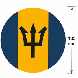 AK Giftshop Barbados Flag Bunting Party Decorations Flags - 12pcs / 2.5m Ribbon