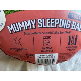 Firefly! Outdoor Gear Firefly Outdoor Gear Youth Mummy Sleeping Bag Machine Wash Red Orange 70" x 30"