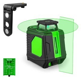 5 Line Laser Level,100ft Self-Leveling Green Laser Level,Cross Line Laser,Vertical and horizontal lines,Rotates 360 Degrees,Include Magnetic Pivoting Base, Portable Bag, Laser Target Plate,Batteries