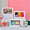 50PCS 7x4⅜x1½ Inch Cookie Boxes with Window Chocolate Truffle Boxes