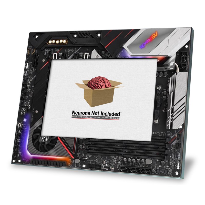 Black Circuit Board Printed Image Picture Frame - Holds 5x7