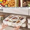Container for Portable Snack Platters, Divided Serving Tray with Lid