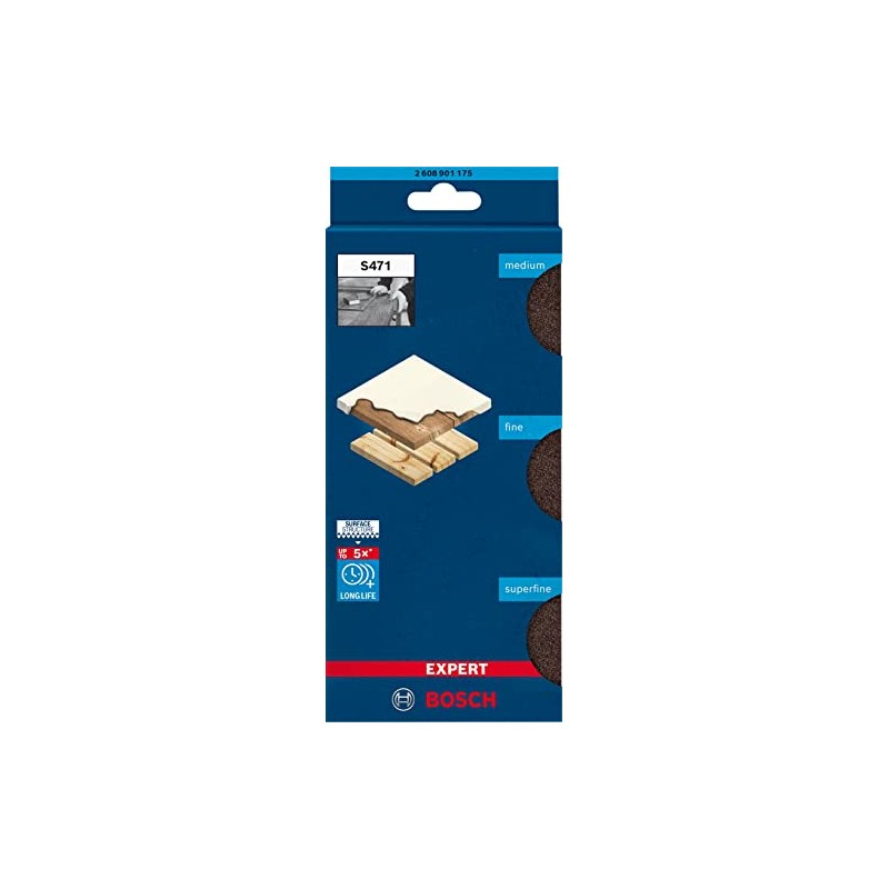Bosch - Esponja abrasiva Expert S471; 69x26x97mm Superfine