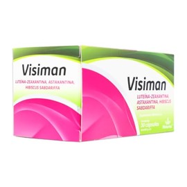 Visiman luteína-zeaxantina, suplemento alimenticio, 30 capsulas de 0.642 g c/u Naturex
