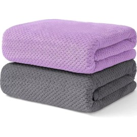 Unbranded 2 Pack Bath Towel Set, Waffle Bath Towel Set, Super Soft Highly Absorbent, Sturd