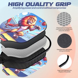 Pickleball Paddles, USAPA Approved Fiberglass Pickleball Set with 2 Lightweight Pickleball Rackets,4 Pickleball Balls,1 Portable Carry Bag, Pickleballs Racquet Gifts