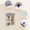 DINZI LVJ Shoe Storage Bench with Cushion, Cubby Shoe Rack