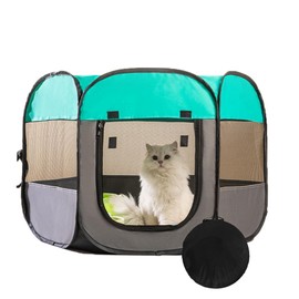 Benebomo Hexagonal Pet Folding Circle, Cat Cage, Mesh Circle, Pet Tent, Dog, Gauge, Foldable, Pet Cage, Cage, Cage, Compact, Outdoor, Indoor, Dog, Play Circle, Outdoors, Outdoors, (S, 28.7 x 20.9