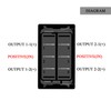 12V/24V DC Reverse Polarity Switch 6P ON-Off-ON 3 Way Rocker