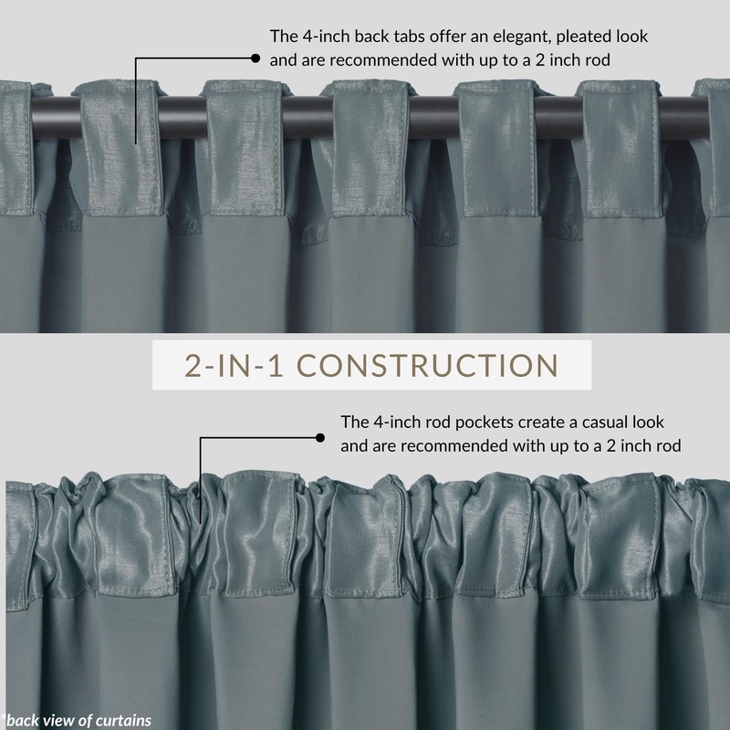 Elrene Home Fashions All Seasons Energy Efficient Room Darkening-Rod Pocket