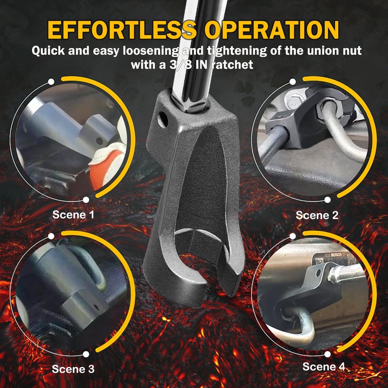 E-cowlboy 19MM High Pressure Fuel Line Socket Tool for Detroit