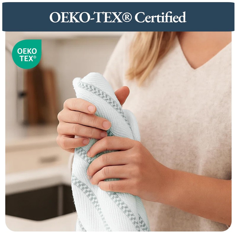 LANE LINEN Kitchen Towels Set - Pack of 4 Cotton
