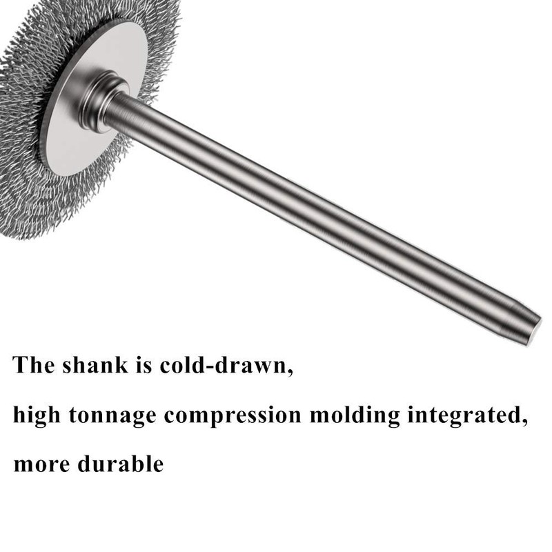 60pcs Stainless Steel Wire Brushes Wheel Cup Pen Cleaning Brush