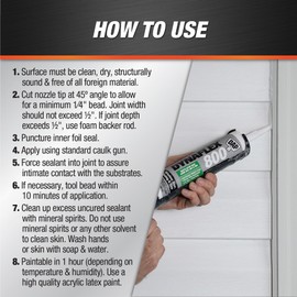 DAP Dynaflex 800 Premium Polymer Sealant, White, 10.1 Oz (7079880800)