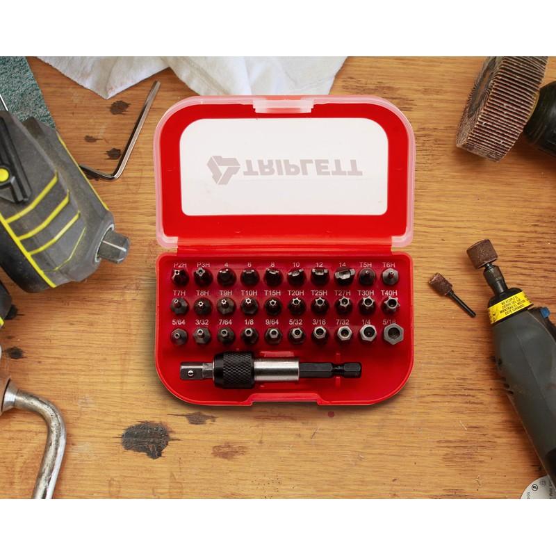 Triplett TSBK-001 Security Bit Kit 32-Piece Kit with 30 Industrial-Grade