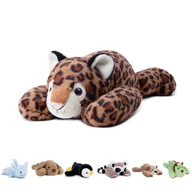 Niuniu Daddy 24" | 5 Pound Leopard Weighted Stuffed Animals for Kids Adults, Soft Leopard Weighted Beads for Plush Toys for Sleeping, Body Pillow for Present Birthday Christmas Holiday