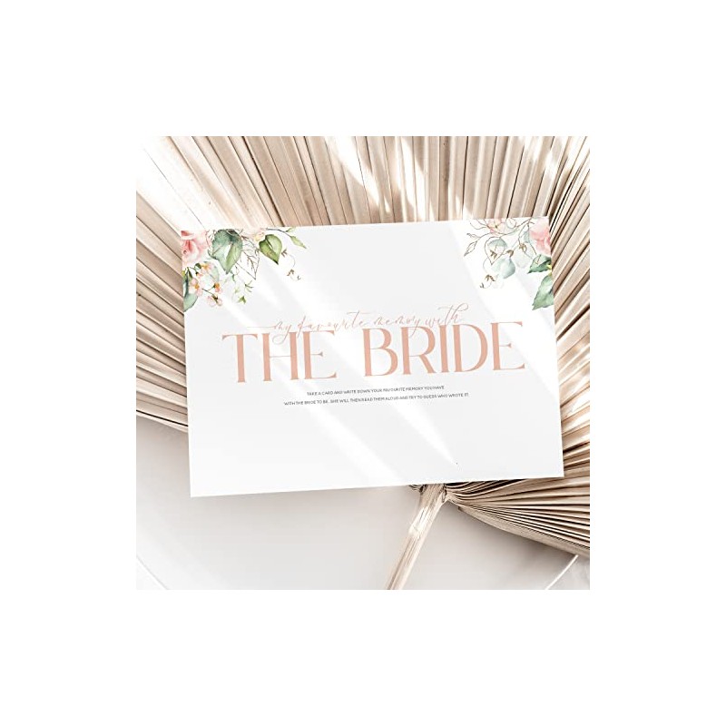 Hen Party Memory with the bride game Boho Rose 10