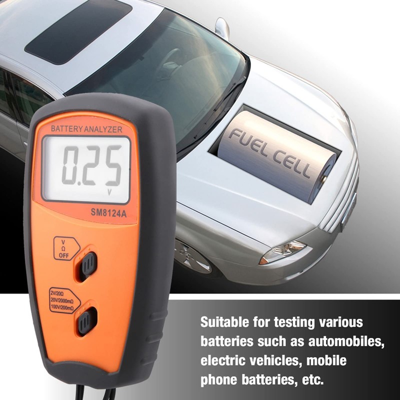 SM8124A Battery Tester LCD Display Voltmeter Digital Battery Voltage Tester