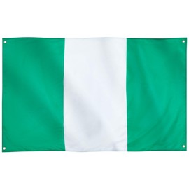 Runesol Nigeria Flag, 91 x 152 cm (3 x 5 ft), 4 Eyelets, Nigerian National Flag, Nigeria Country Flag, Premium Flags for Indoor and Outdoor Use, Vibrant Colours