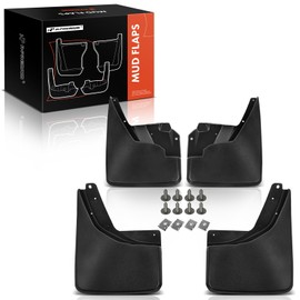 A-Premium Set of 4PCS Mud Flaps Splash Guards Mudguards Mudflaps with Hardware Kits Accessory Compatible with Hummer H3 2006 2007 2008 2009 2010, Sport Utility, Black Color, Front LH RH and Rear LH RH