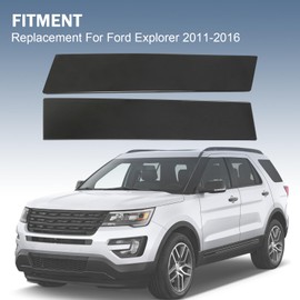 B Pillar Molding Trim Without Keypad 926-448 926-449 Front Driver and Passenger Side Door Applique Replacement for Ford Explorer 2011-2016 Gloss Black BB5Z-7820555-BB BB5Z-7820554-AB BB5Z7820554AC